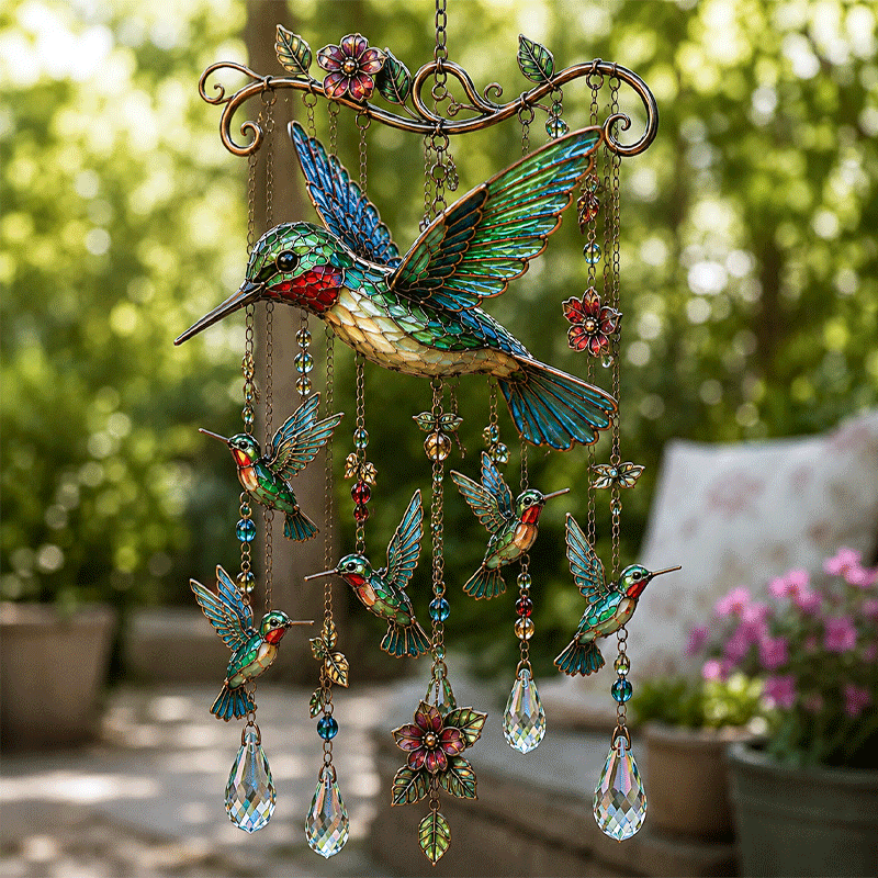 A Colorful Hummingbird Wind Chime for a More Romantic Home