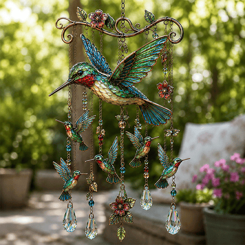 A Colorful Hummingbird Wind Chime for a More Romantic Home