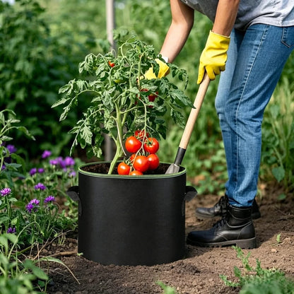 🌱 5-Pack 5 Gallon Grow Bags – Heavy Duty Aeration Fabric Pots with Handles for Vegetables, Flowers & Fruits 🪴