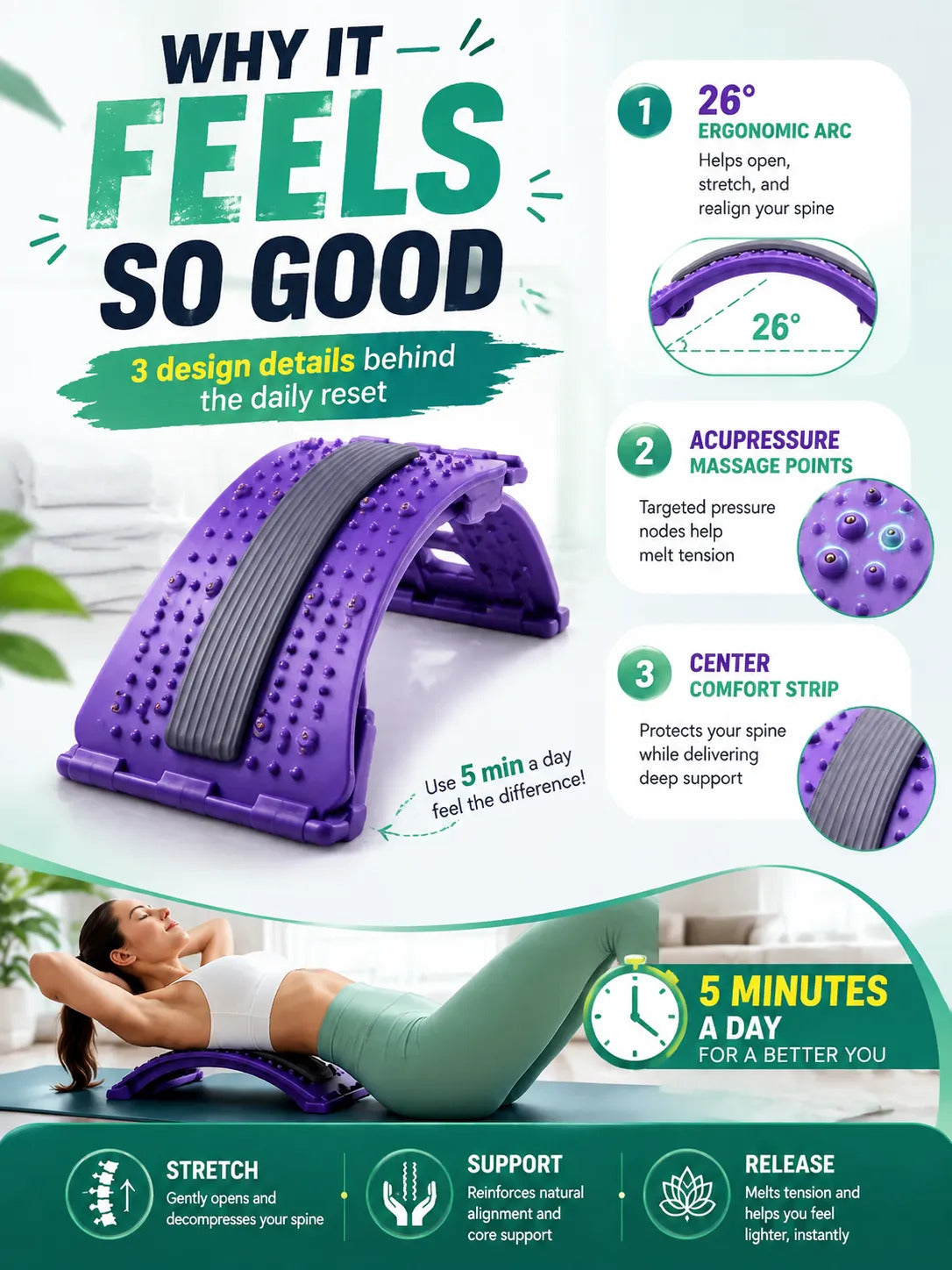 LIE DOWN FOR MINUTES — SEE A FLATTER, TIGHTER-LOOKING WAIST! The Effortless Waist-Sculpting Stretcher Designed to Make Your Midsection Look More Defined — Fast! 💪