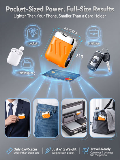 【German precision engineering, a best-selling shaver in Europe and America!】The new generation dual-head pocket shaver，Instant shaving, haircutting, and hair removal in just 1 second! Suitable for the whole family!