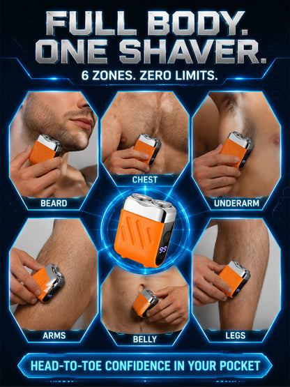 【German precision engineering, a best-selling shaver in Europe and America!】The new generation dual-head pocket shaver，Instant shaving, haircutting, and hair removal in just 1 second! Suitable for the whole family!