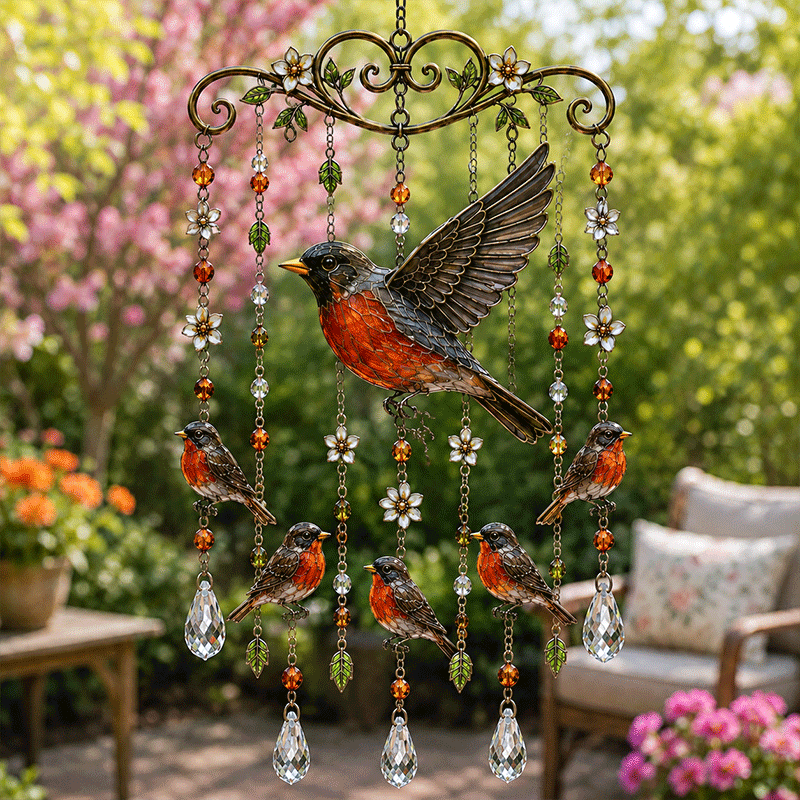 A Colorful Hummingbird Wind Chime for a More Romantic Home