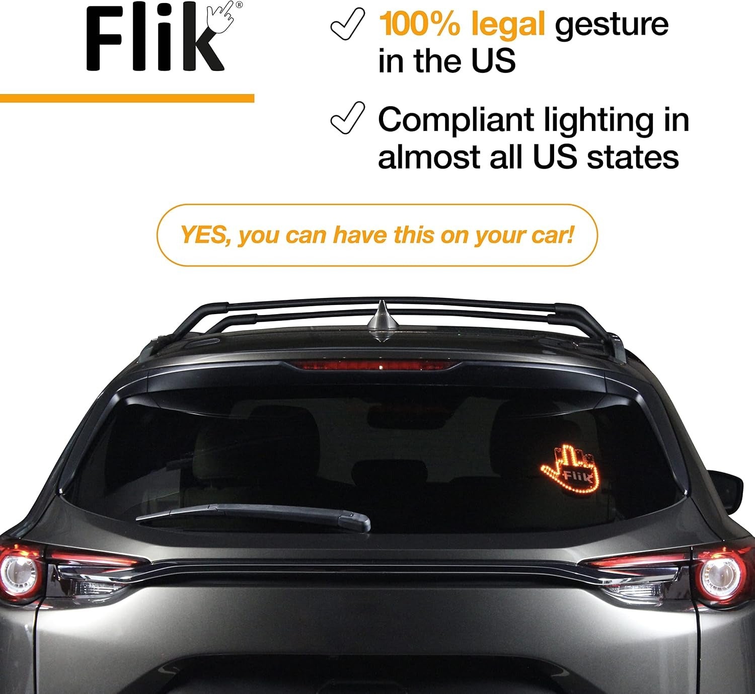 FLIK - THE ORIGINAL Middle Finger Light - Hottest Gifted Car Accessories