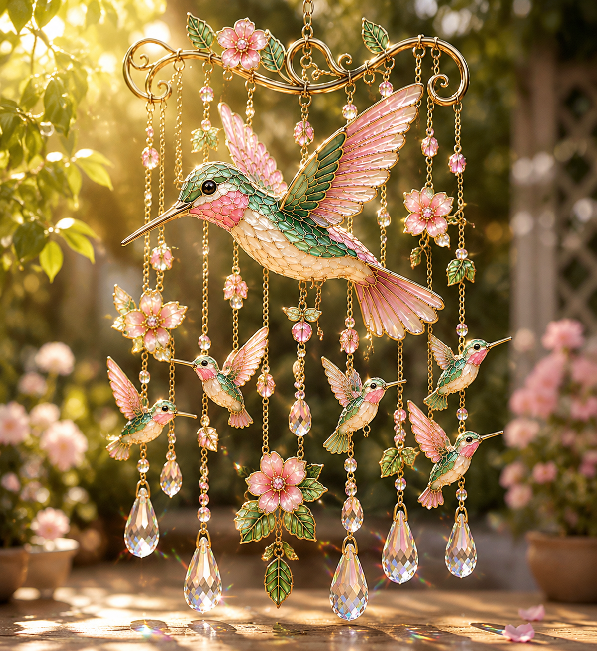 A Colorful Hummingbird Wind Chime for a More Romantic Home