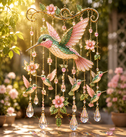 A Colorful Hummingbird Wind Chime for a More Romantic Home