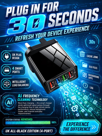 Improve Your Phone's Battery Life⚡4-in-1 Travel Charger🚀 Make your 4-year-old smartphone charge faster than a new one