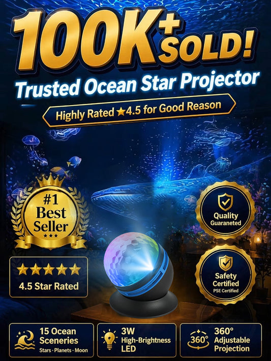 Deep Sea & Star Hologram Projector | Large-sphere projection & 4K immersive visuals