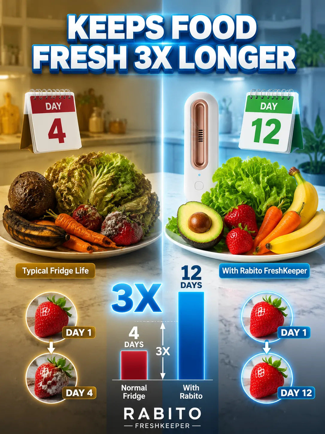 The “Cruise-Ship” Fridge Preserver | Keep Groceries Fresh 3X Longer & Stop Supermarket Spoilage